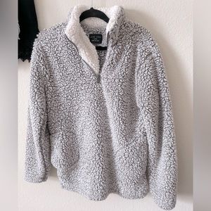 Large Fleece Zip at Neck Pullover